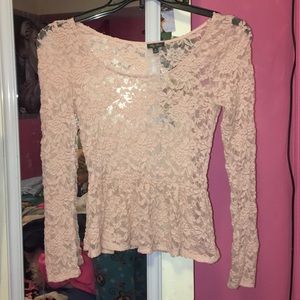 Baby Pink Lace Shirt